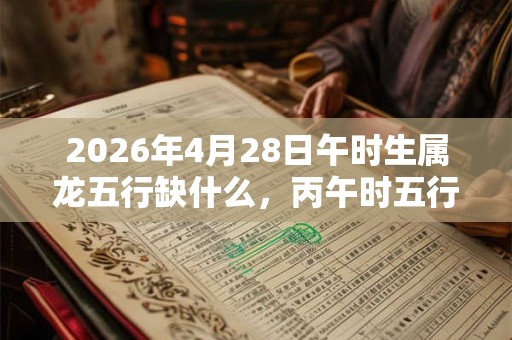 2026年4月28日午时生属龙五行缺什么，丙午时五行缺什么