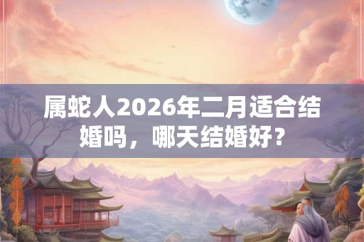 属蛇人2026年二月适合结婚吗，哪天结婚好？