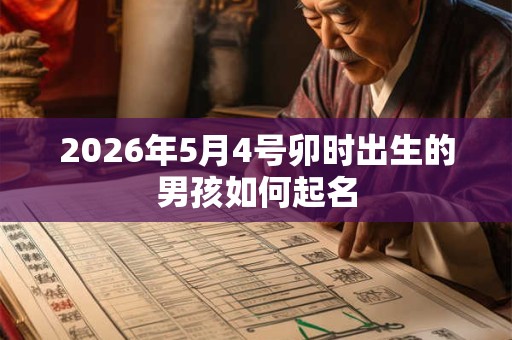 2026年5月4号卯时出生的男孩如何起名
