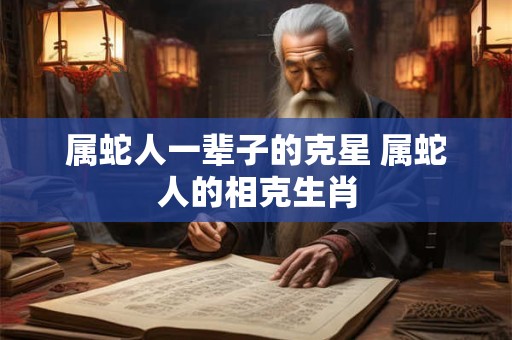 属蛇人一辈子的克星 属蛇人的相克生肖 属蛇人一辈子的克星 属蛇人的相克生肖