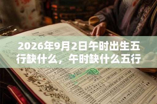 2026年9月2日午时出生五行缺什么，午时缺什么五行