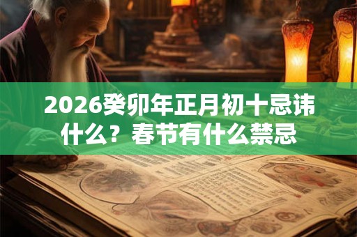 2026癸卯年正月初十忌讳什么？春节有什么禁忌