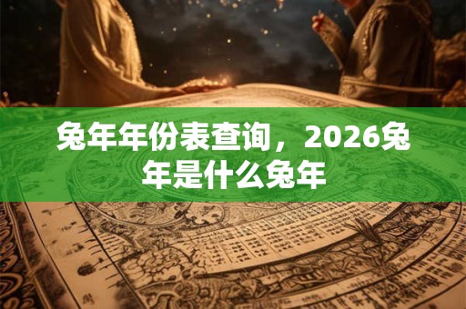 兔年年份表查询,2026兔年是什么兔年 兔年年份表查询,2026兔年是什么兔年