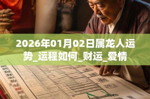 2026年01月02日属龙人运势_运程如何_财运_爱情 2026年01月02日属龙人运势_运程如何_财运_爱情