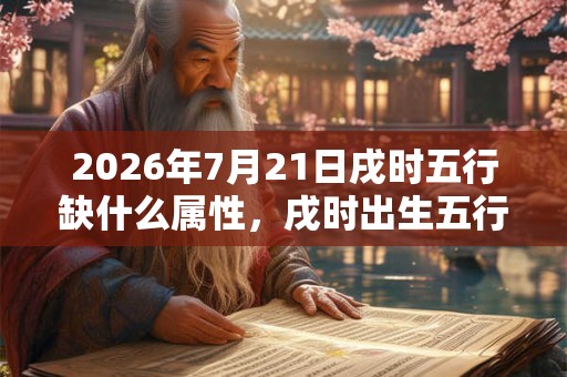 2026年7月21日戌时五行缺什么属性，戌时出生五行缺什么