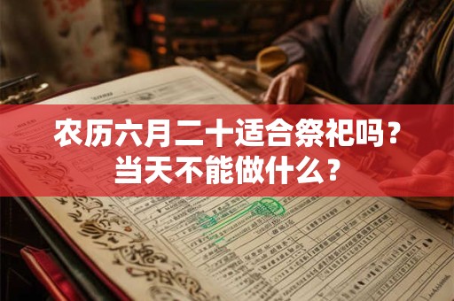 农历六月二十适合祭祀吗?当天不能做什么? 农历六月二十适合祭祀吗?当天不能做什么?