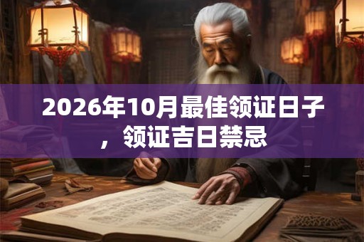 2026年10月最佳领证日子，领证吉日禁忌