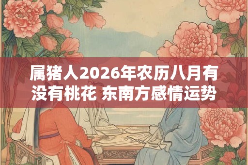 属猪人2026年农历八月有没有桃花 东南方感情运势最佳