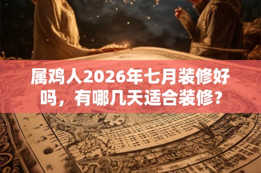 属鸡人2026年七月装修好吗，有哪几天适合装修？