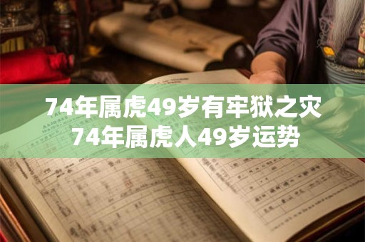 74年属虎49岁有牢狱之灾 74年属虎人49岁运势 74年属虎49岁有牢狱之灾 74年属虎人49岁运势