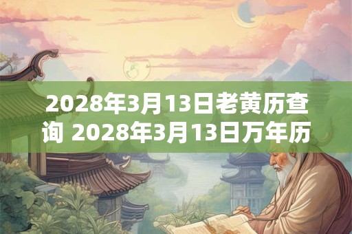 2028年3月13日老黄历查询 2028年3月13日万年历黄道吉日