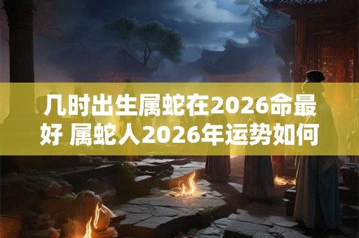 几时出生属蛇在2026命最好 属蛇人2026年运势如何 几时出生属蛇在2026命最好 属蛇人2026年运势如何