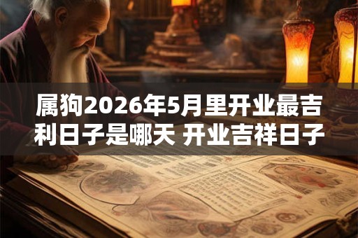 属狗2026年5月里开业最吉利日子是哪天 开业吉祥日子