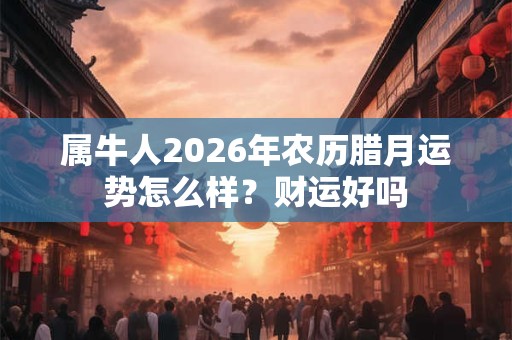 属牛人2026年农历腊月运势怎么样？财运好吗