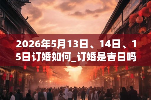 2026年5月13日、14日、15日订婚如何_订婚是吉日吗 2026年5月13日、14日、15日订婚如何_订婚是吉日吗