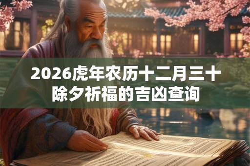 2026虎年农历十二月三十除夕祈福的吉凶查询