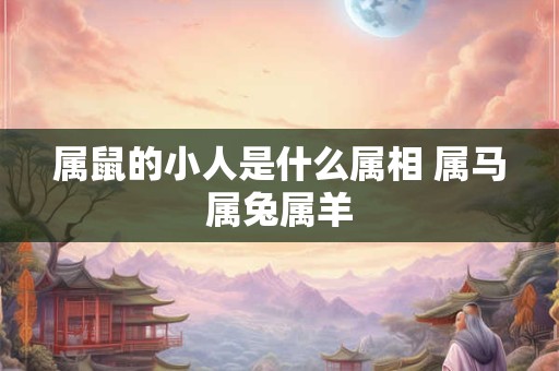 属鼠的小人是什么属相 属马属兔属羊