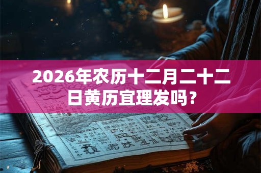 2026年农历十二月二十二日黄历宜理发吗？