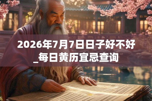 2026年7月7日日子好不好_每日黄历宜忌查询