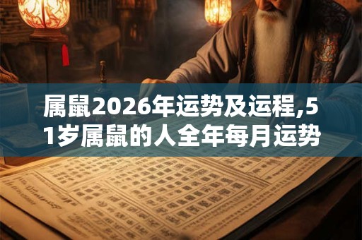 属鼠2026年运势及运程,51岁属鼠的人全年每月运势详解 属鼠2026年运势及运程,51岁属鼠的人全年每月运势详解