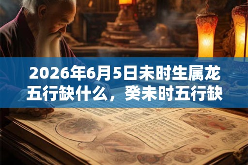 2026年6月5日未时生属龙五行缺什么，癸未时五行缺什么