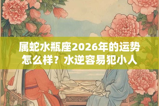 属蛇水瓶座2026年的运势怎么样?水逆容易犯小人 属蛇水瓶座2026年的运势怎么样?水逆容易犯小人