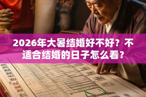2026年大暑结婚好不好？不适合结婚的日子怎么看？