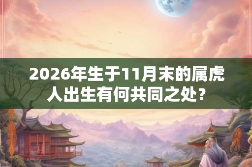 2026年生于11月末的属虎人出生有何共同之处？
