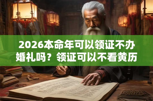 2026本命年可以领证不办婚礼吗？领证可以不看黄历吗？