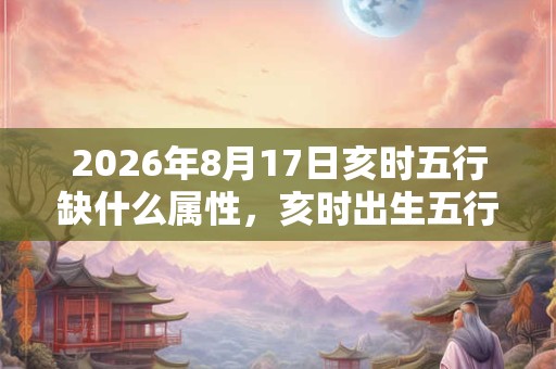 2026年8月17日亥时五行缺什么属性，亥时出生五行缺什么