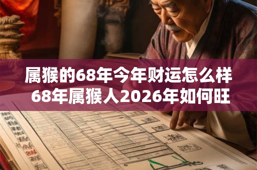 属猴的68年今年财运怎么样 68年属猴人2026年如何旺财 属猴的68年今年财运怎么样 68年属猴人2026年如何旺财