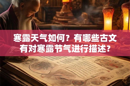 寒露天气如何？有哪些古文有对寒露节气进行描述？