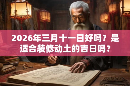2026年三月十一日好吗？是适合装修动土的吉日吗？