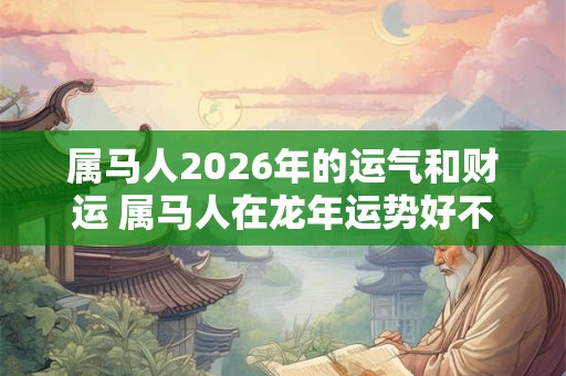 属马人2026年的运气和财运 属马人在龙年运势好不好