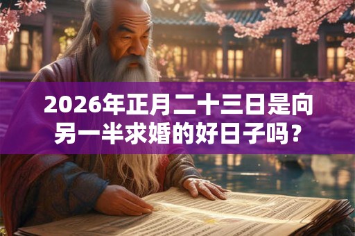 2026年正月二十三日是向另一半求婚的好日子吗？