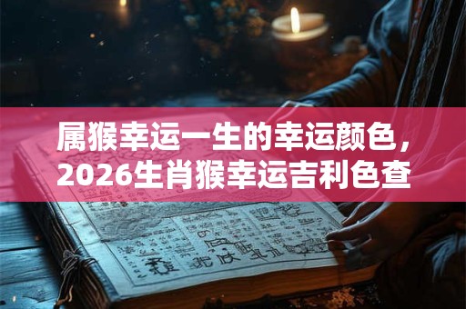 属猴幸运一生的幸运颜色，2026生肖猴幸运吉利色查询