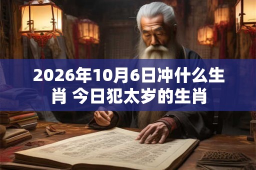 2026年10月6日冲什么生肖 今日犯太岁的生肖