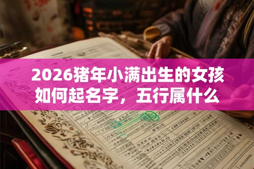 2026猪年小满出生的女孩如何起名字，五行属什么