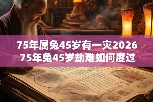 75年属兔45岁有一灾2026 75年兔45岁劫难如何度过