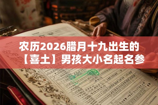 农历2026腊月十九出生的【喜土】男孩大小名起名参考