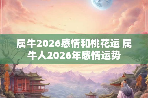 属牛2026感情和桃花运 属牛人2026年感情运势