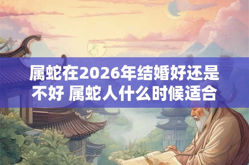 属蛇在2026年结婚好还是不好 属蛇人什么时候适合结婚