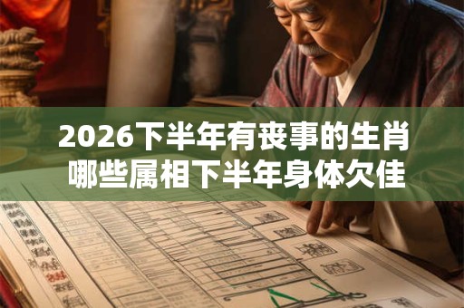 2026下半年有丧事的生肖 哪些属相下半年身体欠佳