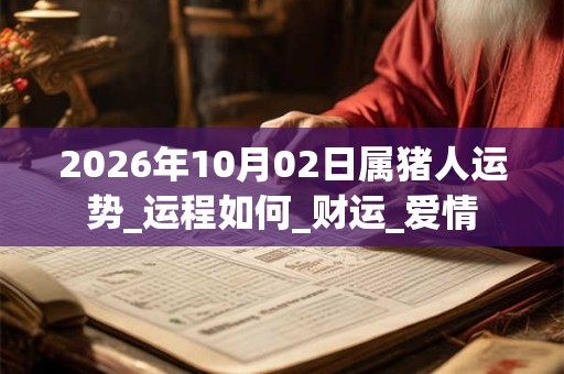 2026年10月02日属猪人运势_运程如何_财运_爱情