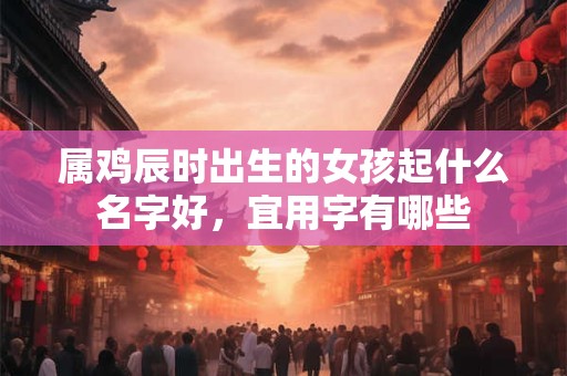 属鸡辰时出生的女孩起什么名字好，宜用字有哪些