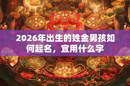 2026年出生的姓金男孩如何起名，宜用什么字