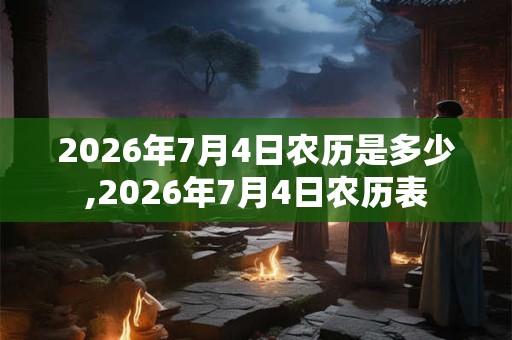 2026年7月4日农历是多少,2026年7月4日农历表