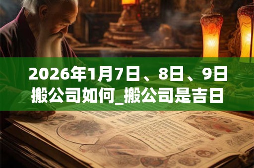 2026年1月7日、8日、9日搬公司如何_搬公司是吉日吗