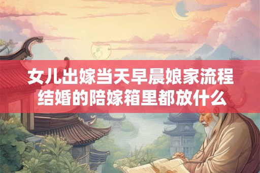 女儿出嫁当天早晨娘家流程 结婚的陪嫁箱里都放什么 女儿出嫁当天早晨娘家流程 结婚的陪嫁箱里都放什么