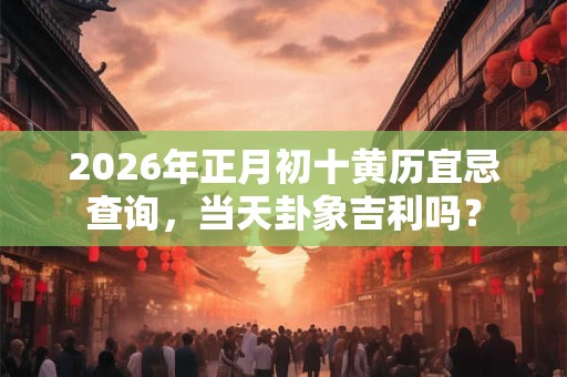 2026年正月初十黄历宜忌查询，当天卦象吉利吗？